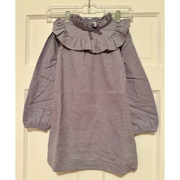 New Janie and Jack Houndstooth Ruffle Collared Dress Size 5 - Picture 4 of 10